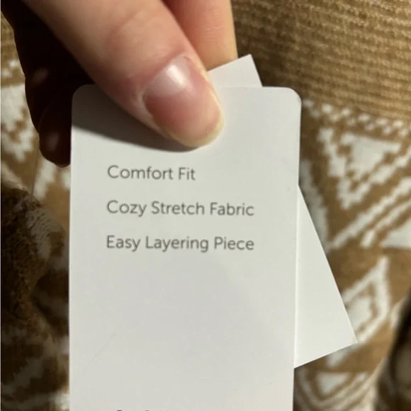 Tan Aztec Stretchy Cardigan - Picture 4 of 6